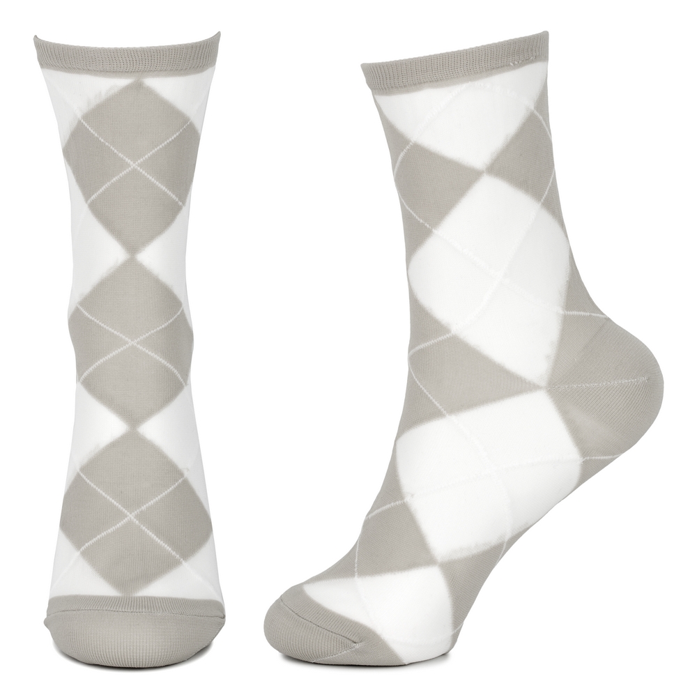 Socks sheer argyll grey - Image 2