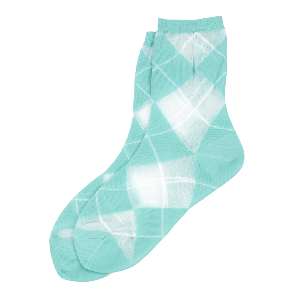 Socks sheer argyll blue