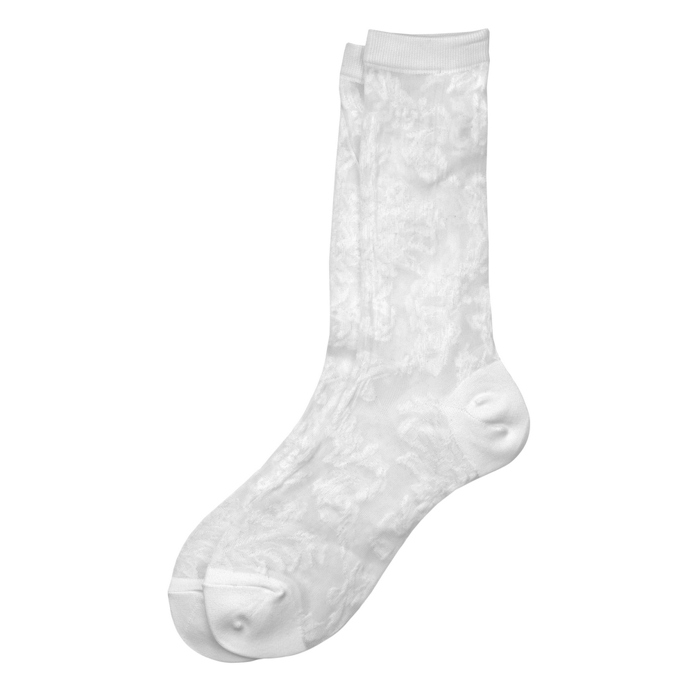Socks sheer lace fantasia white