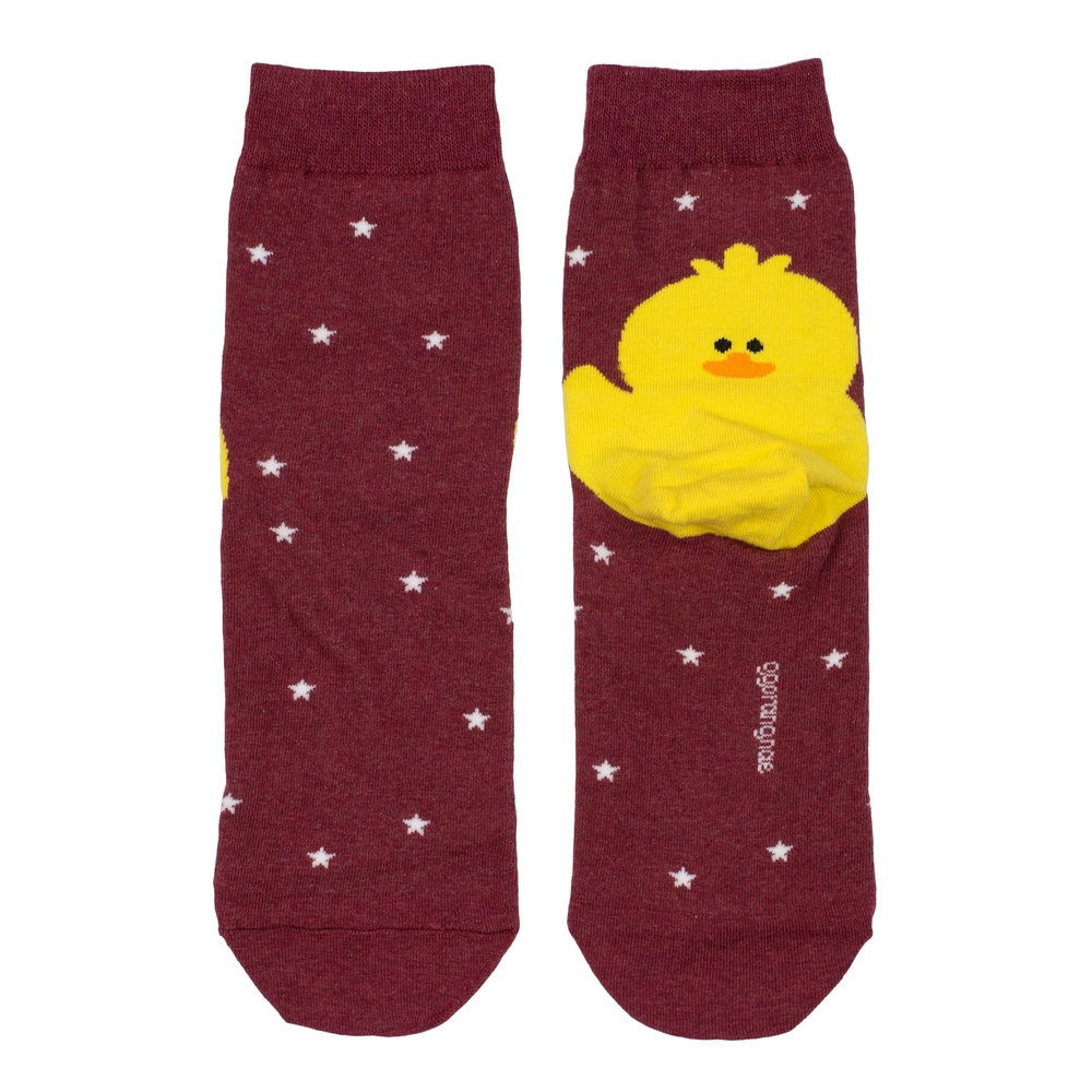 Socks cotton & spandex quackers red