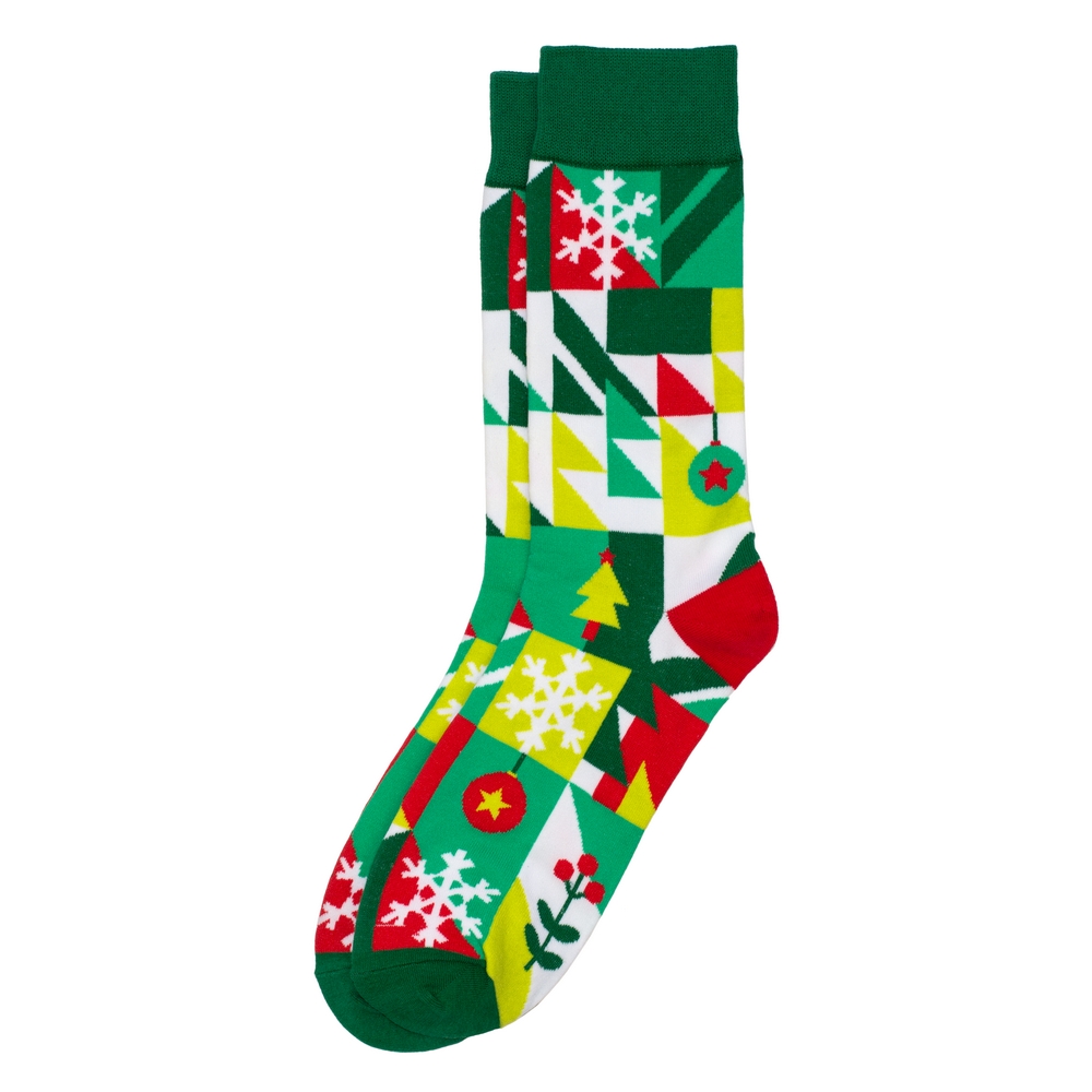 Socks cotton & spandex gents nordic print multicoloured