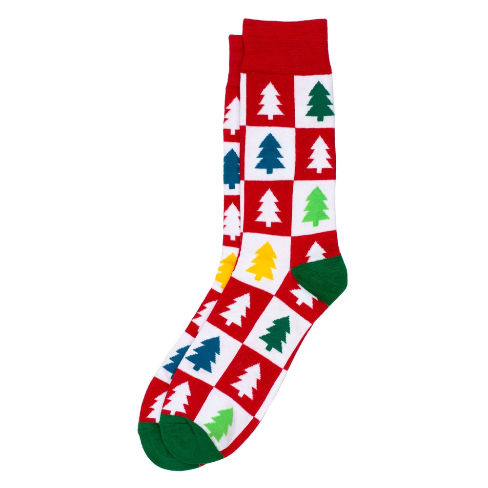 Socks cotton & spandex gents tree icon multicoloured