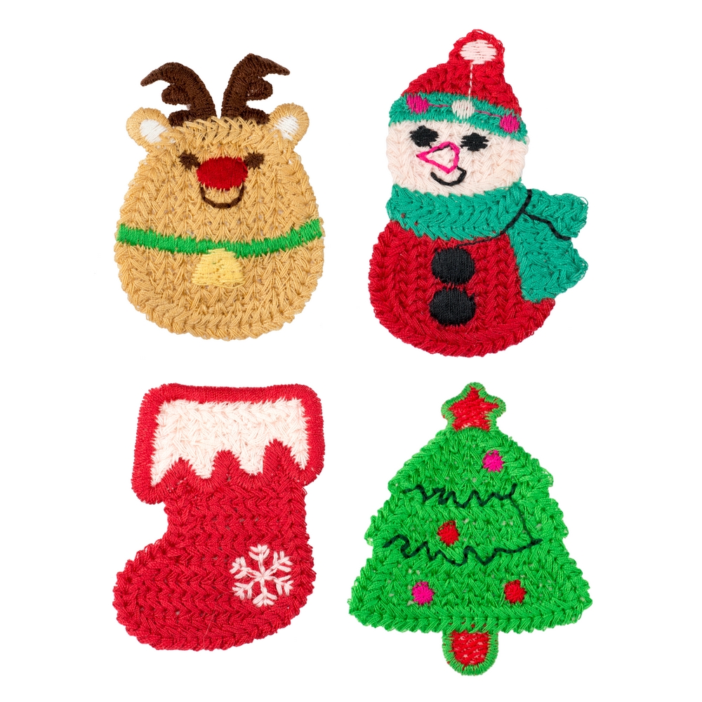 Clic clac acrylic crochet christmas festivities multicoloured