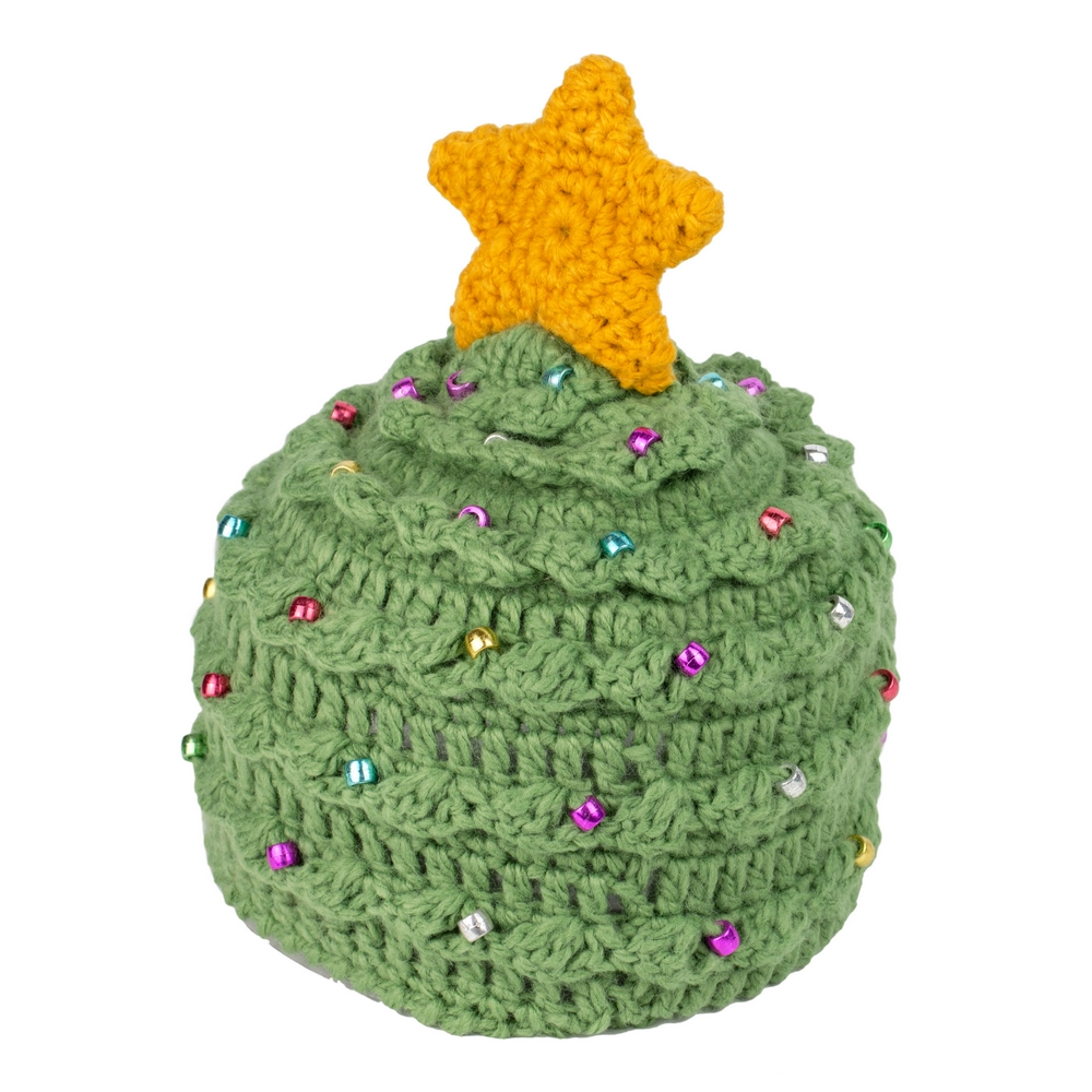 Hat acrylic kids knitted christmas tree