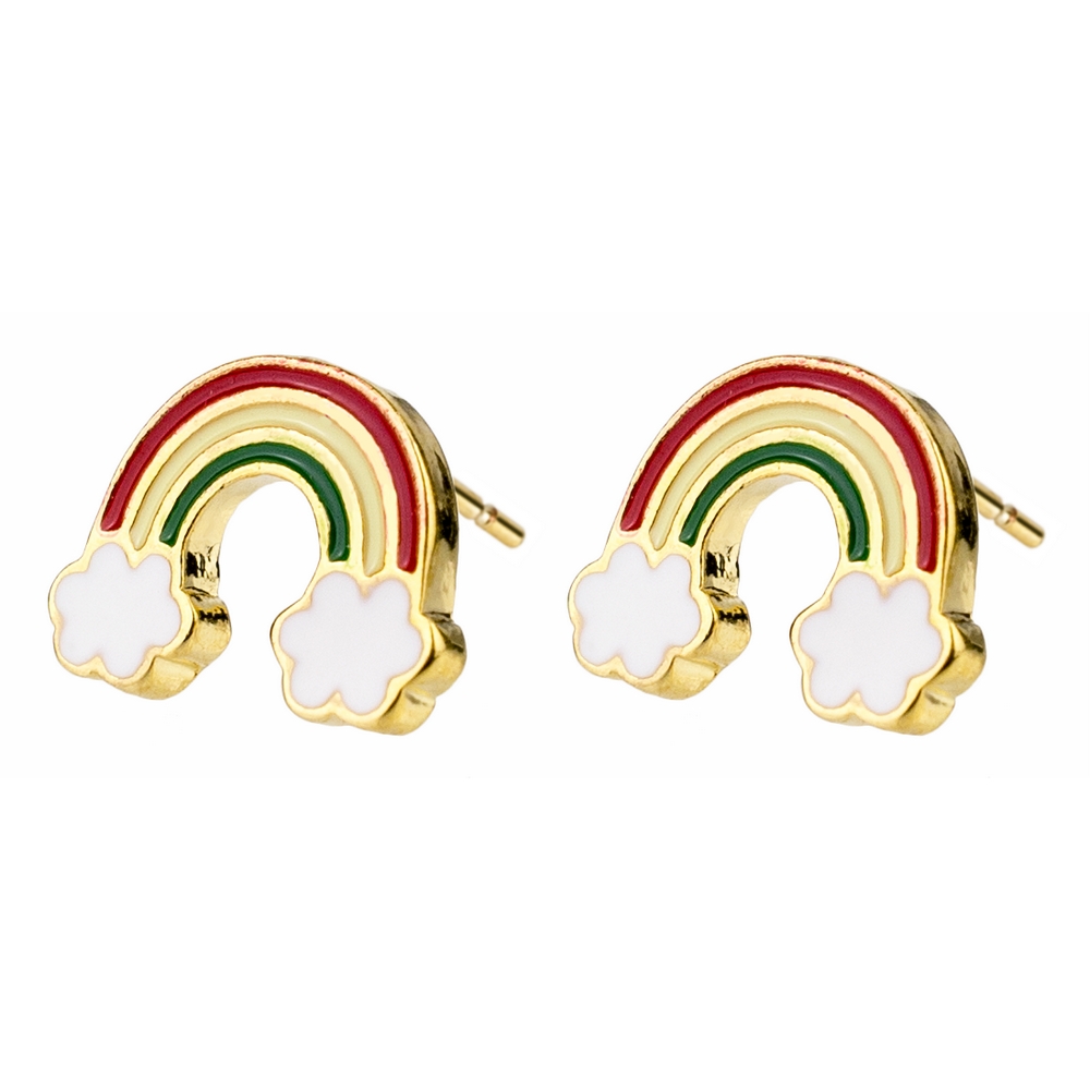 Stud earring rainbow multicoloured