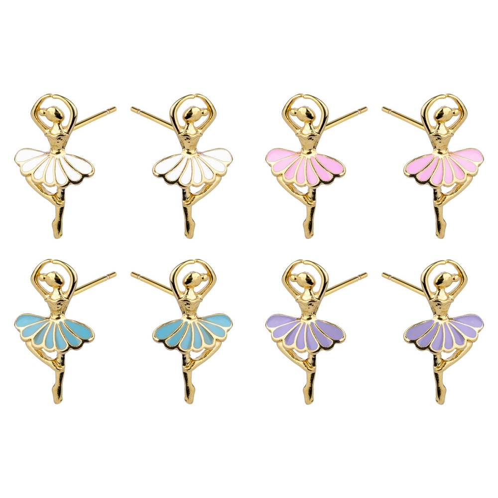 Stud earring ballerina multi-coloured