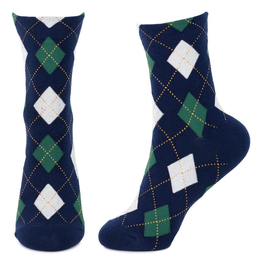 Socks cotton & spandex modern argyle blue multicoloured - Image 2