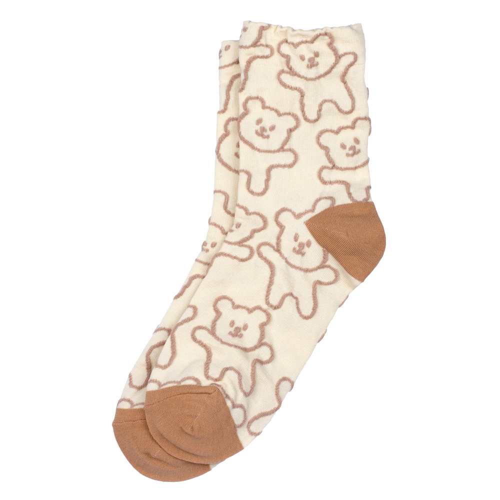 Socks cotton & spandex sketch ted beige cream