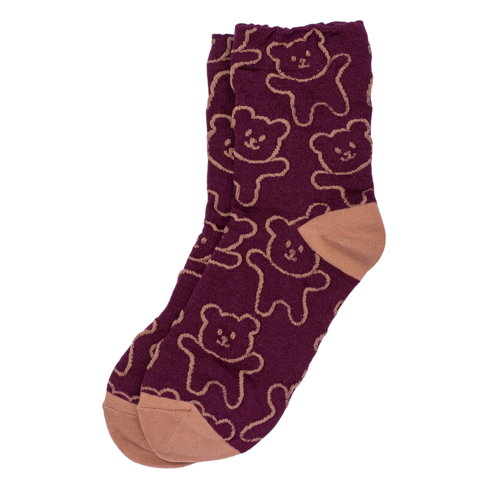 Socks cotton & spandex sketch ted burgundy red