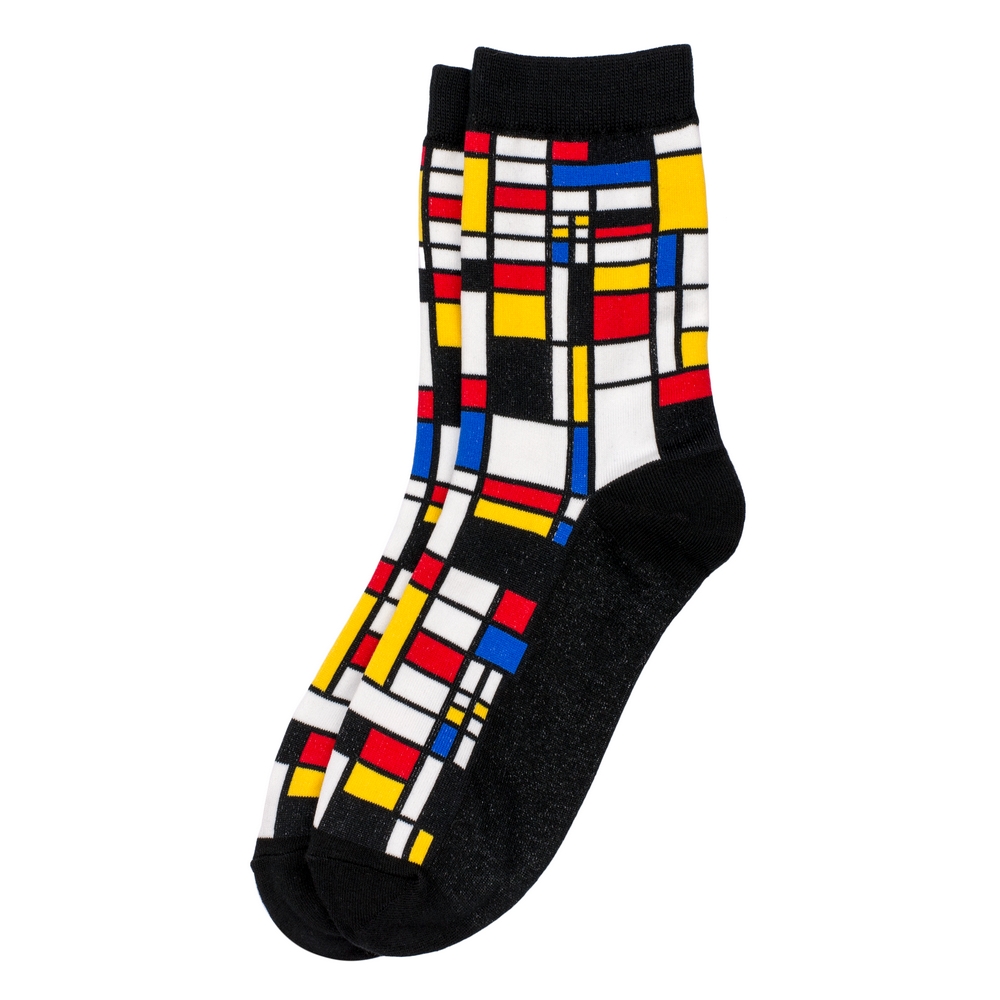 Socks cotton & spandex mondri stain glass black