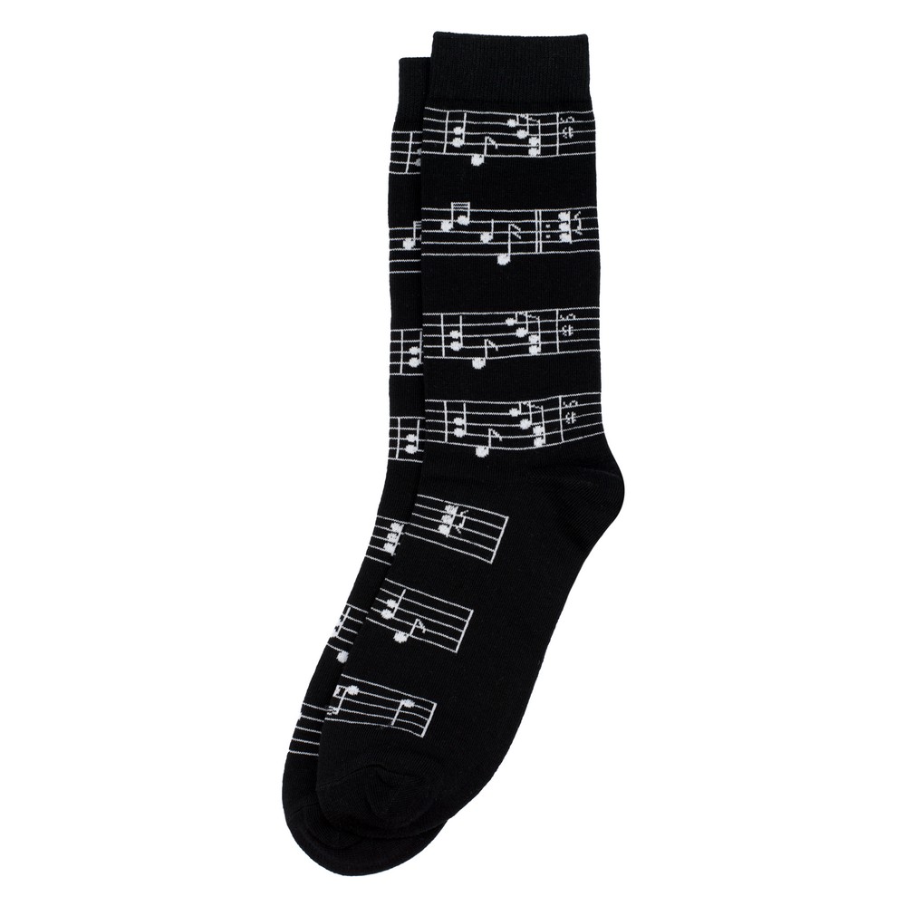 Socks cotton & spandex gents music note black