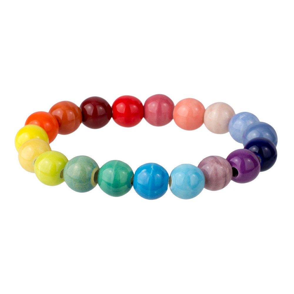 Bracelet ceramic colour wheel multicoloured