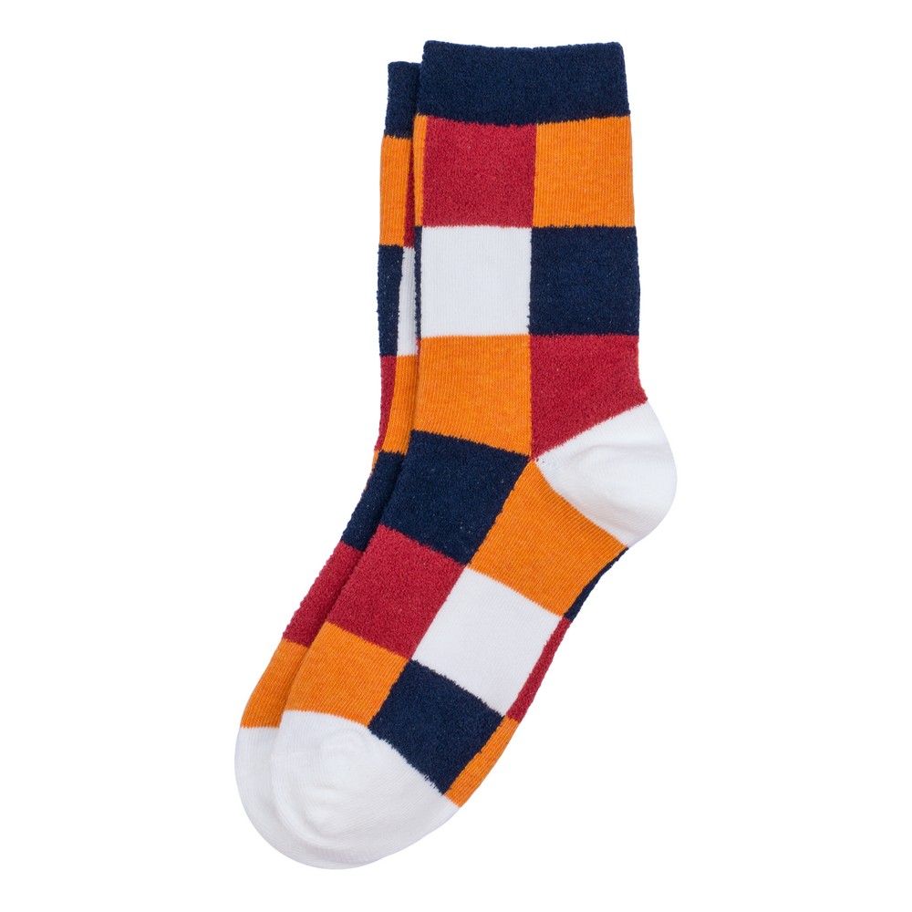 Socks cotton & spandex optic square white toes