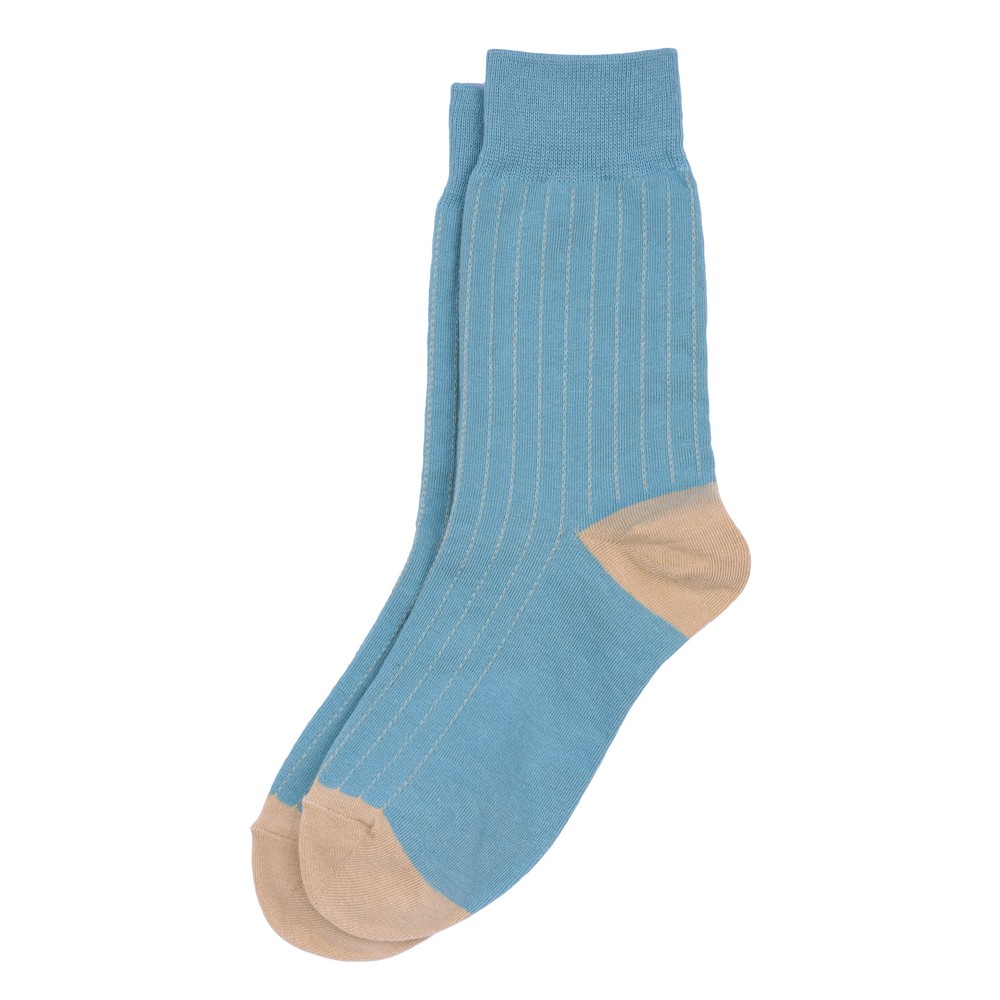 Socks cotton & spandex ribbed blue