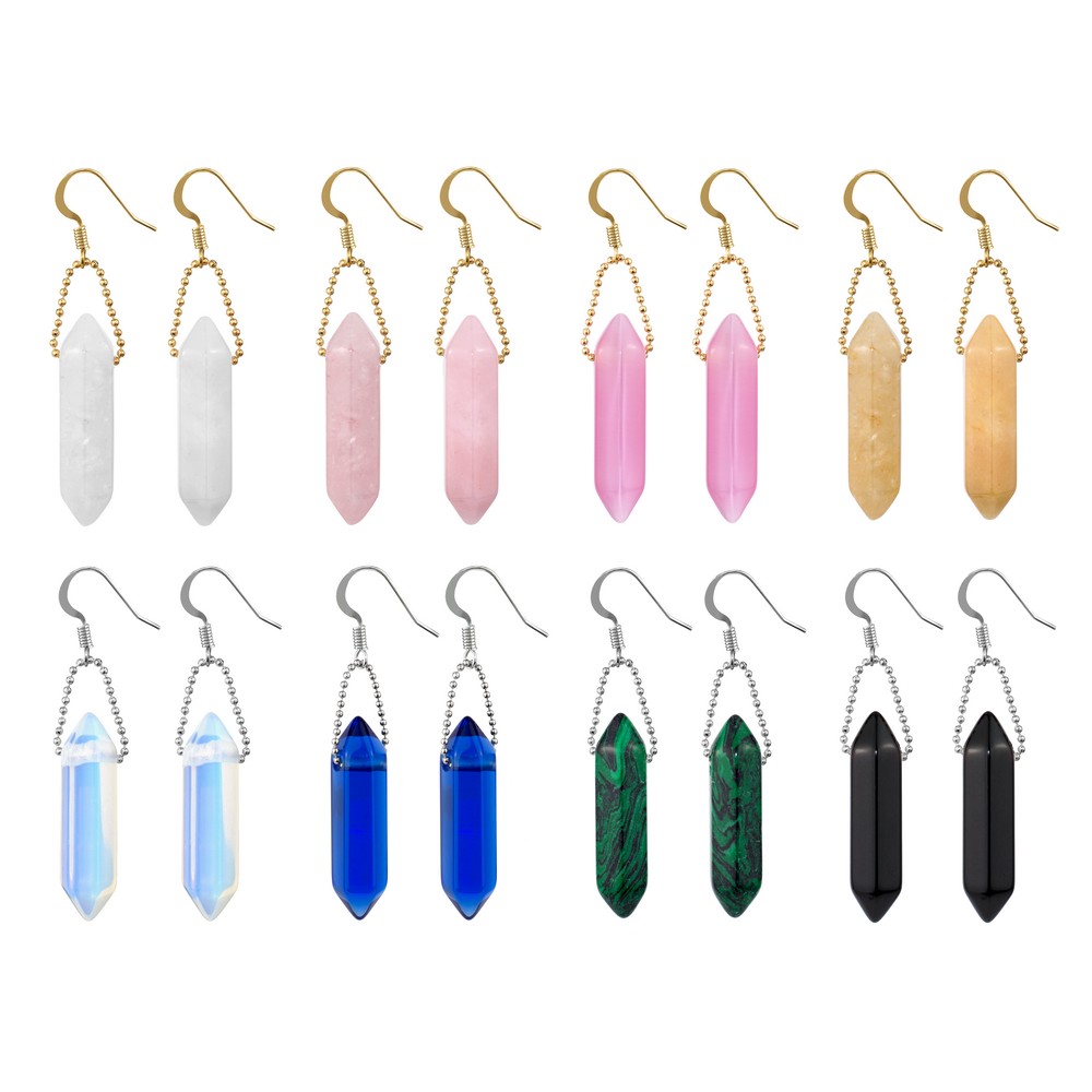 Drop earring obelisk assorted colours