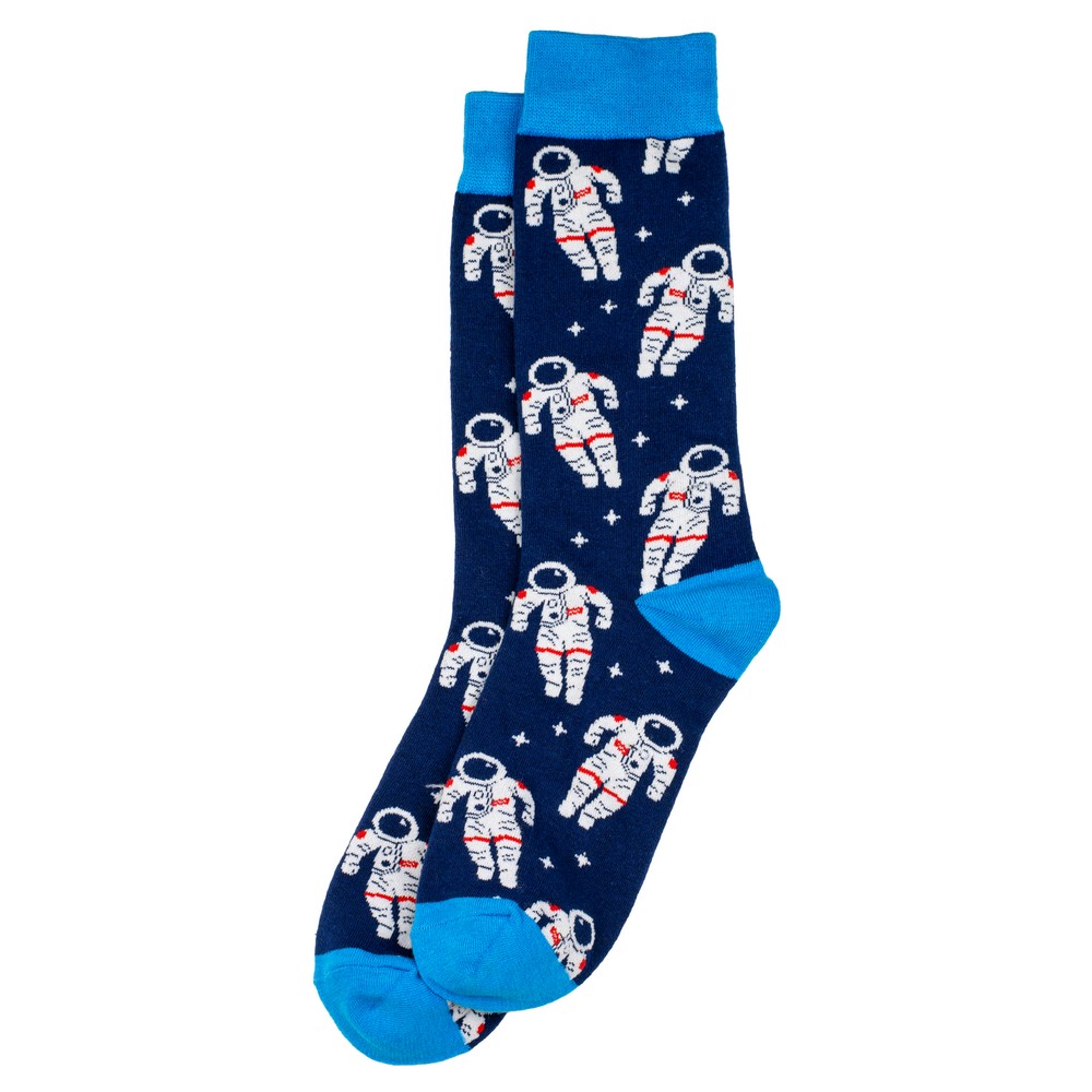 Socks cotton & spandex gents astronaut navy blue