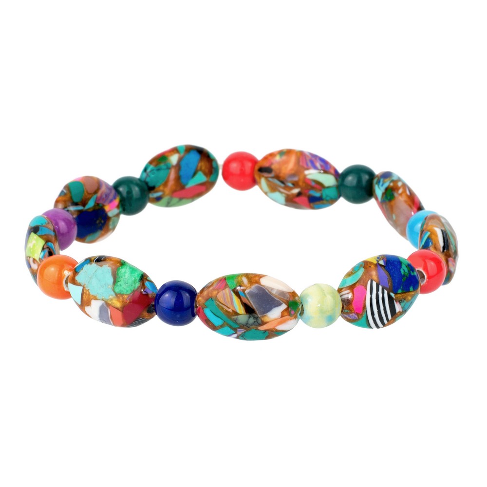 Bracelet glass bold mosaico colori multi