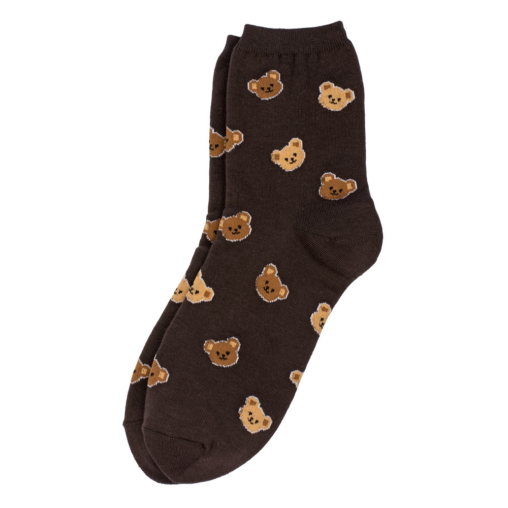 Socks cotton & spandex dream bear brown