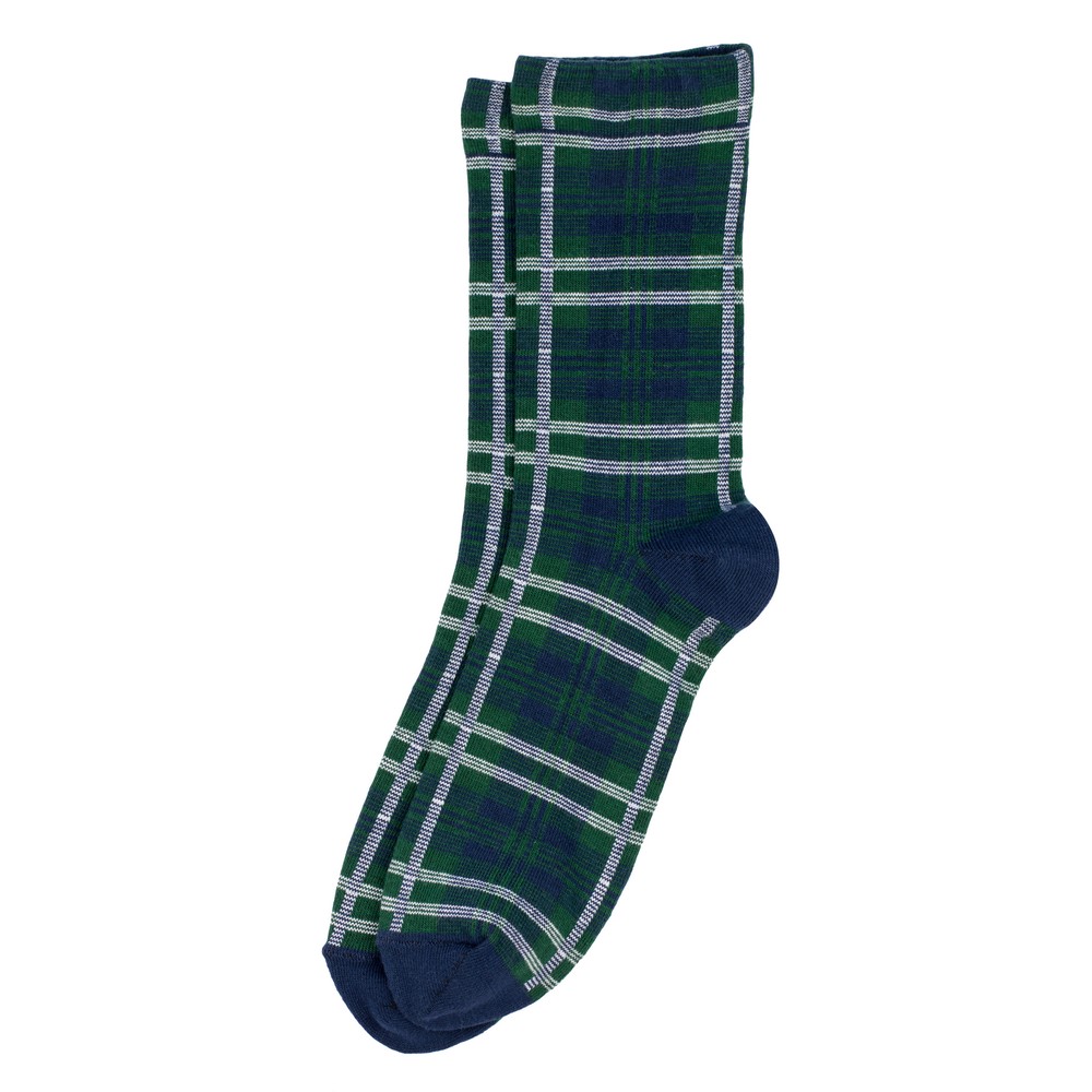 Socks cotton gents tartan luxury green