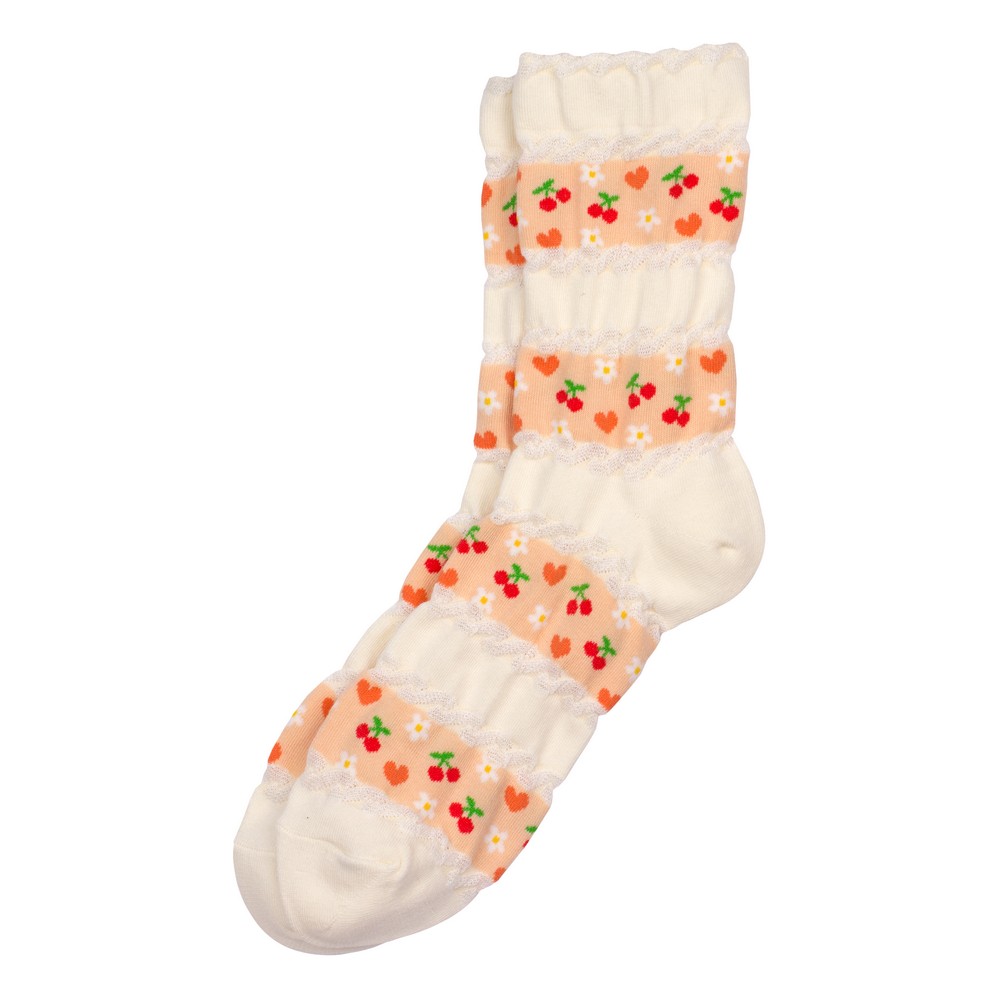 Socks cotton & spandex joys of spring off-white
