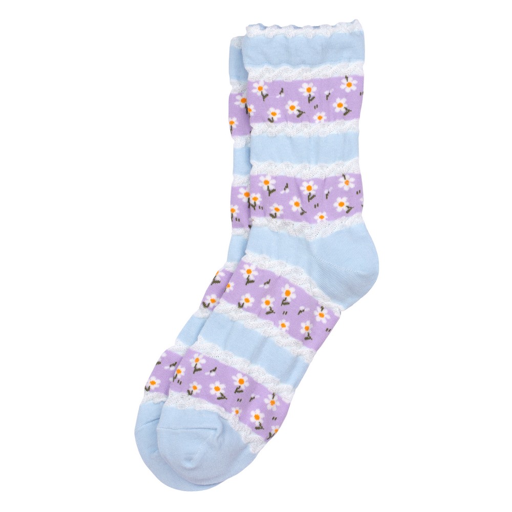 Socks cotton & spandex joys of spring lilac purple