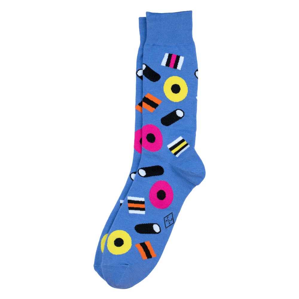 Socks cotton & spandex gents allsorts blue