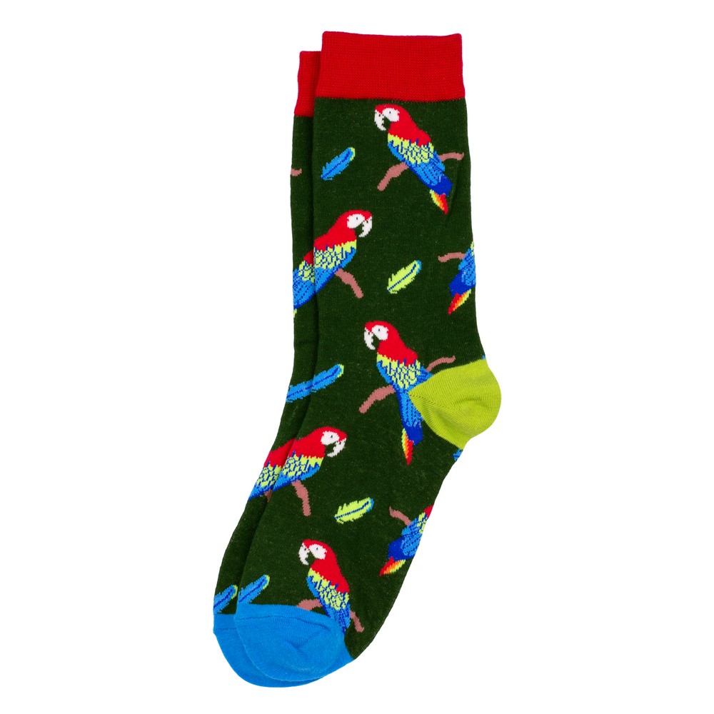 Socks cotton & spandex parrot flock green