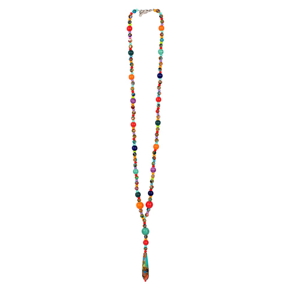 Long necklace ceramic bold mosaico colori