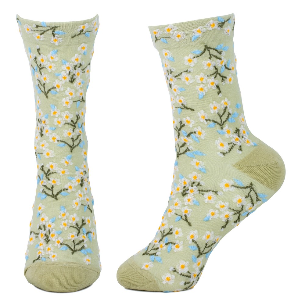 Socks cotton & spandex spring bloom green - Image 2