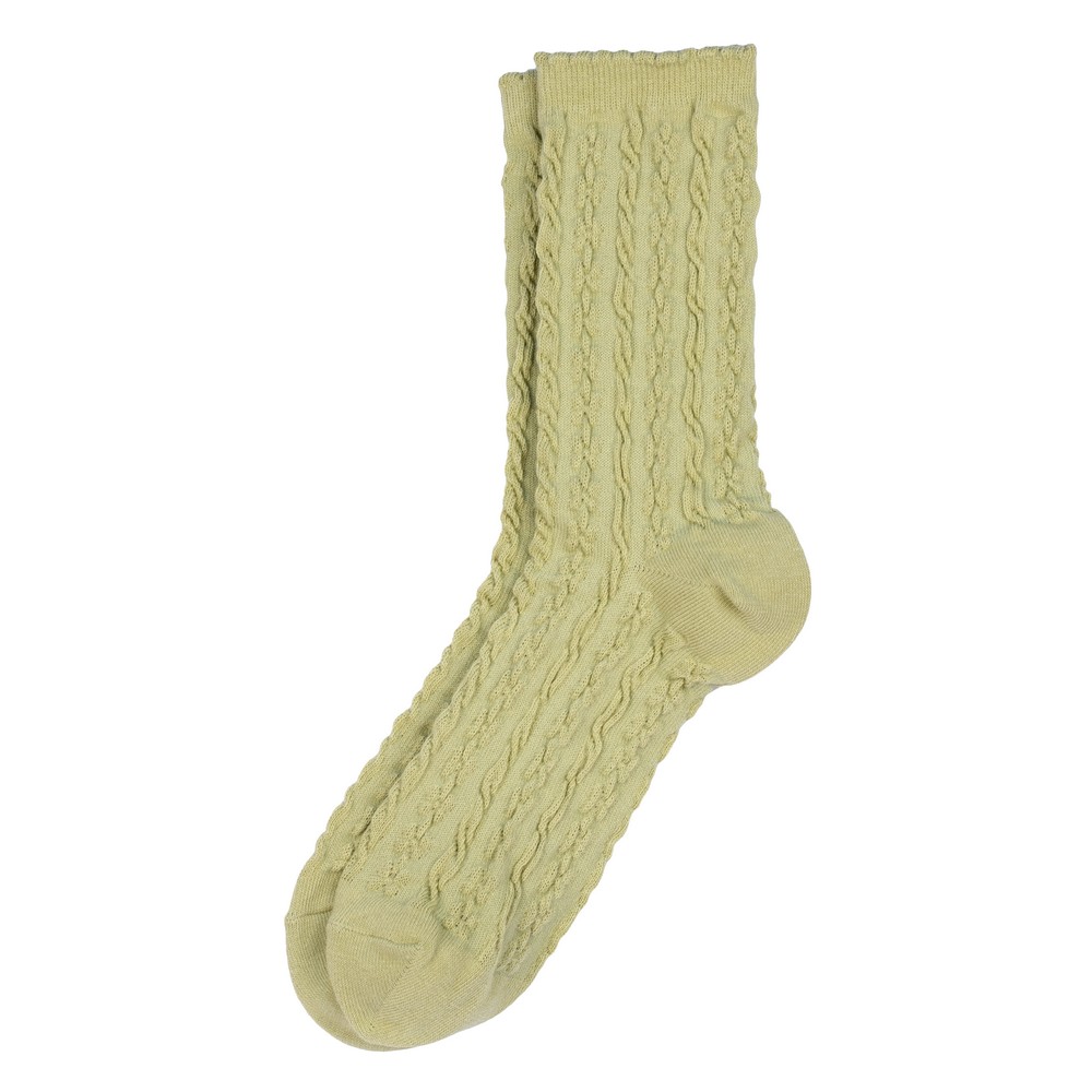 Socks cotton & spandex french twist green