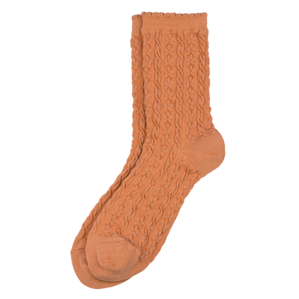 Socks cotton & spandex french twist orange