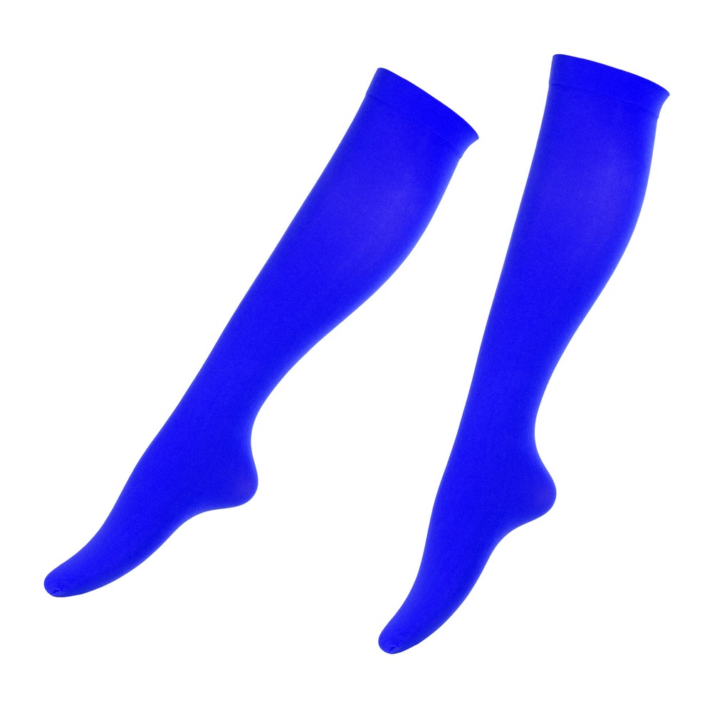 Socks Mary Quant inspired over knee royal blue