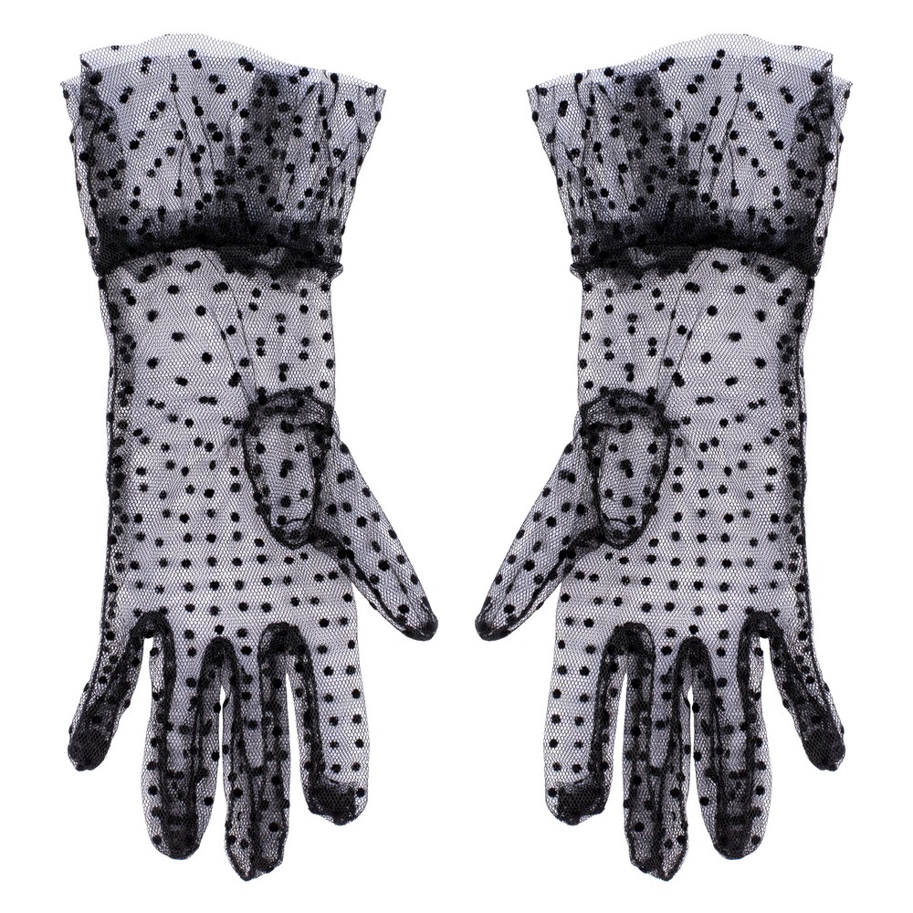 Gloves polka black
