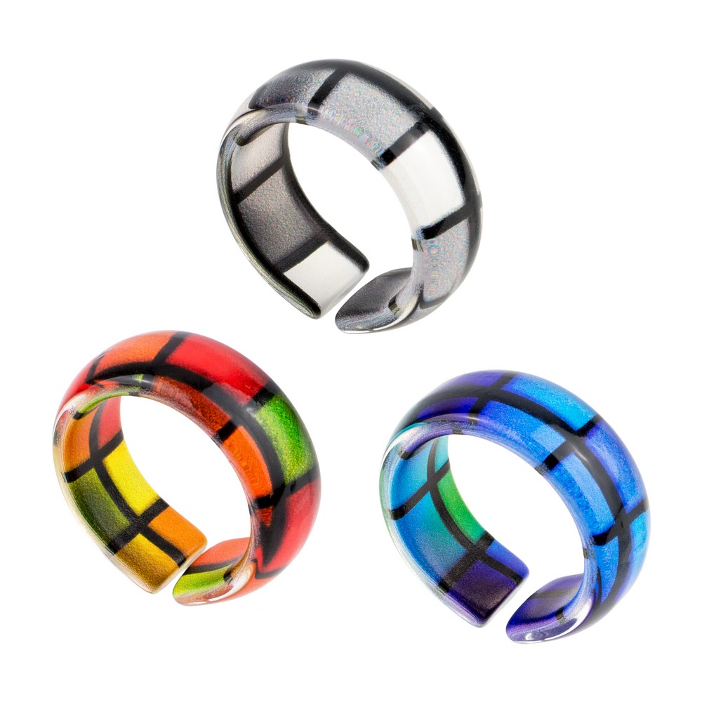 Ring acrylic mosaic effect
