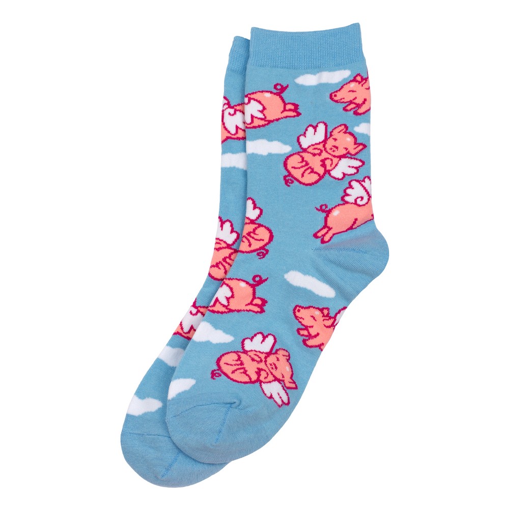 Socks cotton & spandex pigs blue