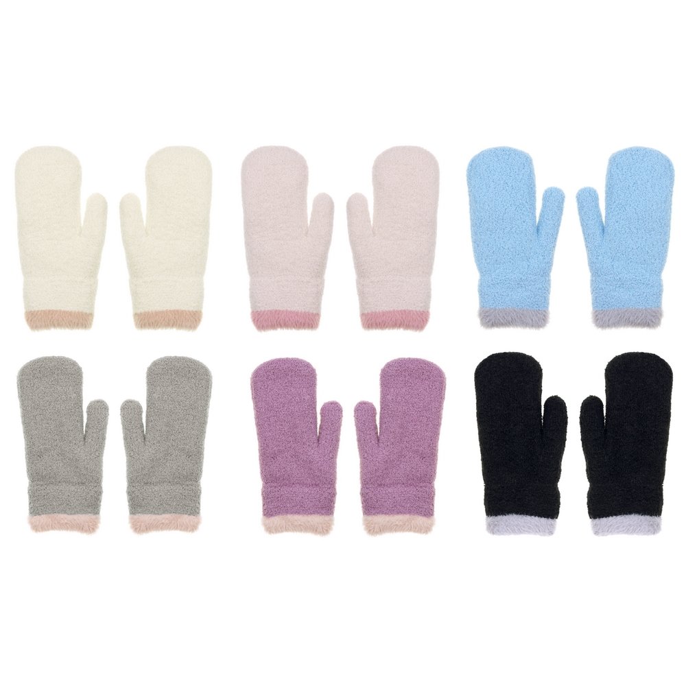 Gloves fluffy mittens