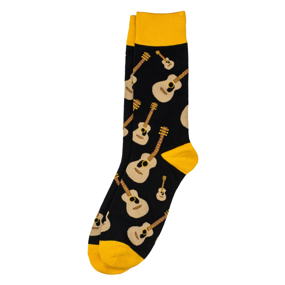 Socks cotton & spandex gents guitar black