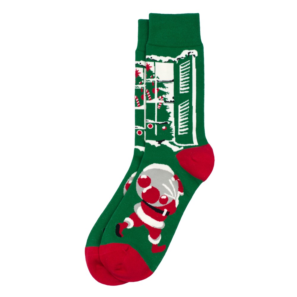 Socks cotton & spandex gents santas sack green