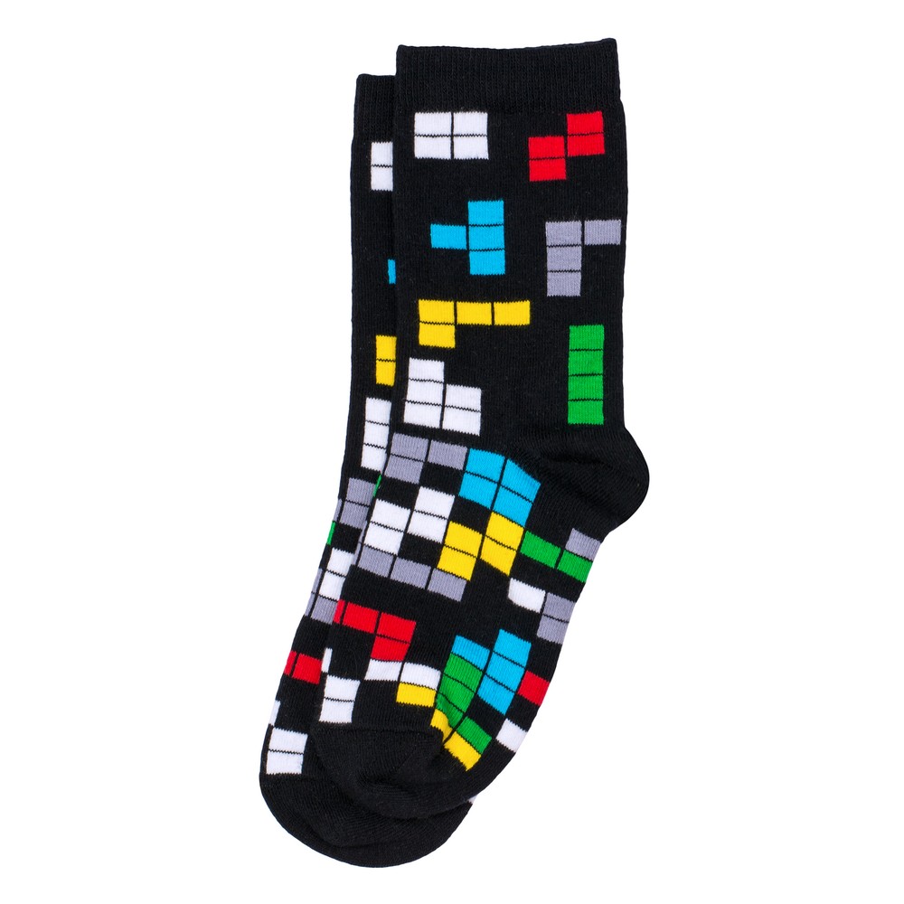 Socks cotton retro game black