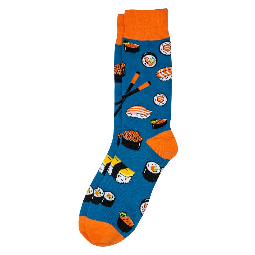 Socks cotton & spandex gents sushi blue