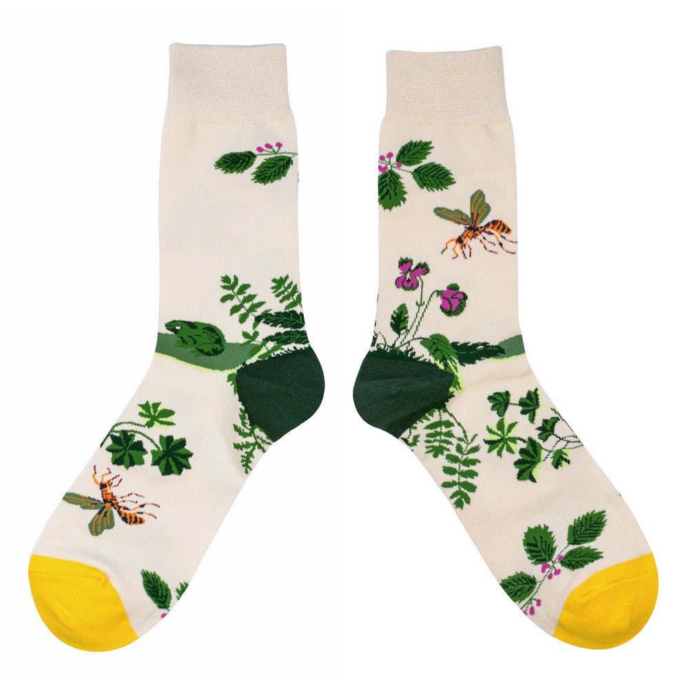 Socks cotton hedgerow bee multicoloured