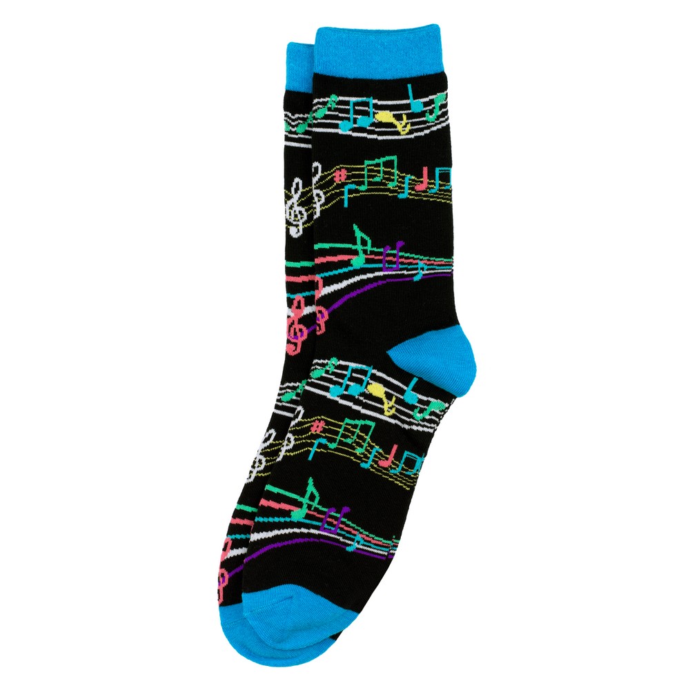 Socks cotton & spandex gents music note multicoloured