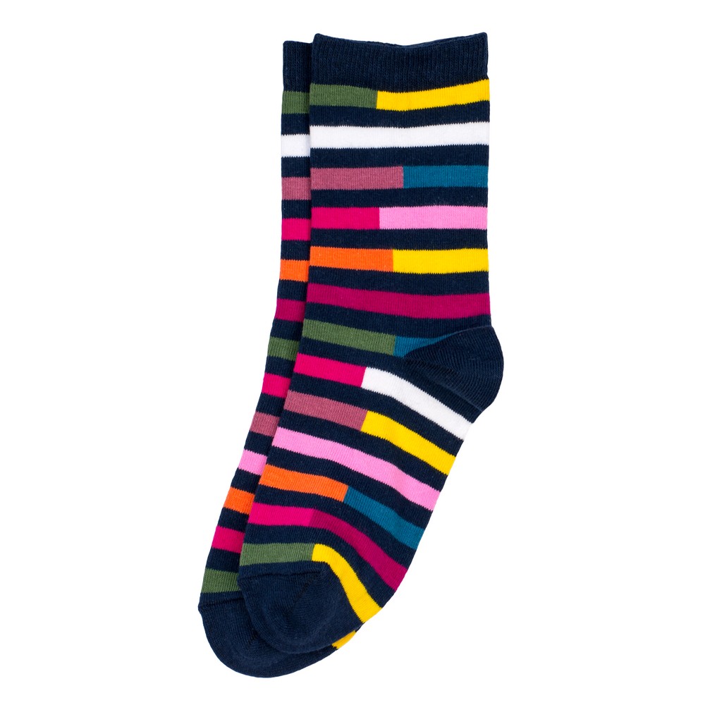 Socks cotton block stripe multicoloured