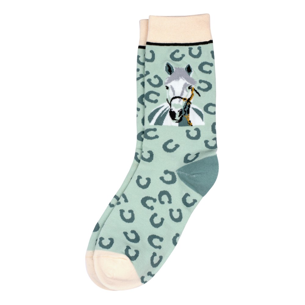 Socks cotton blacksmith horse mint green