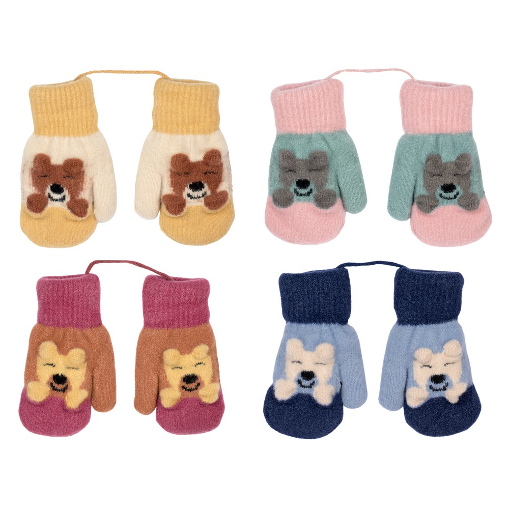 Gloves spandex sleeping bear age 3-5