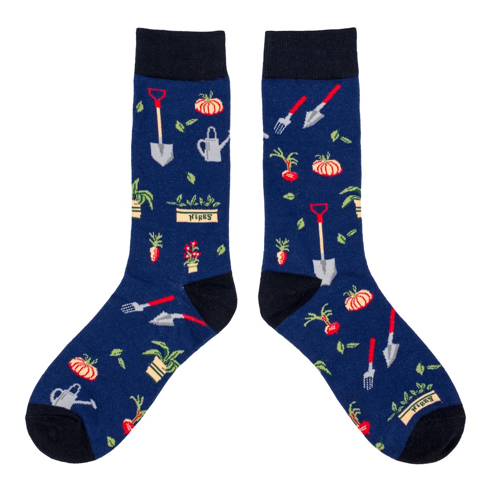 Socks cotton & spandex gents gardening navy blue