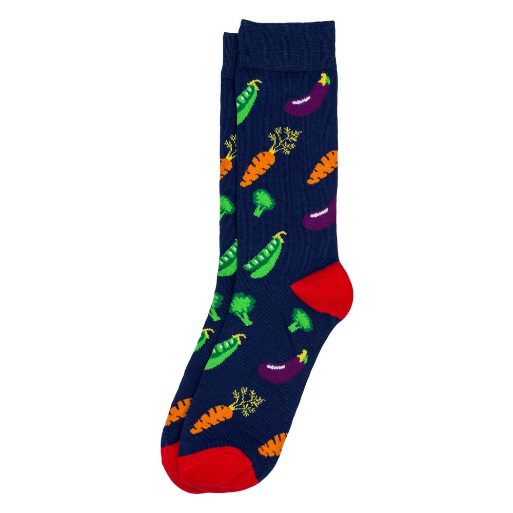 Socks cotton & spandex gents down the allotment navy blue