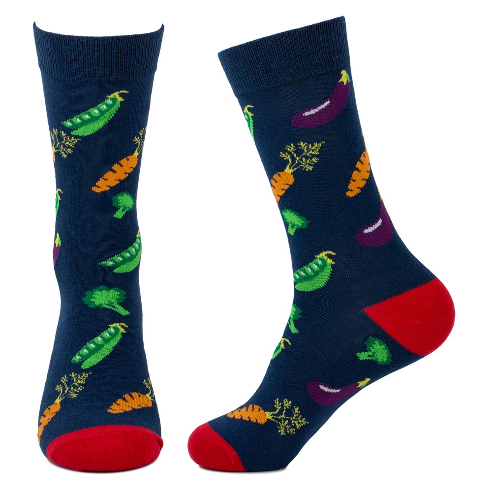 Socks cotton & spandex gents down the allotment navy blue - Image 2