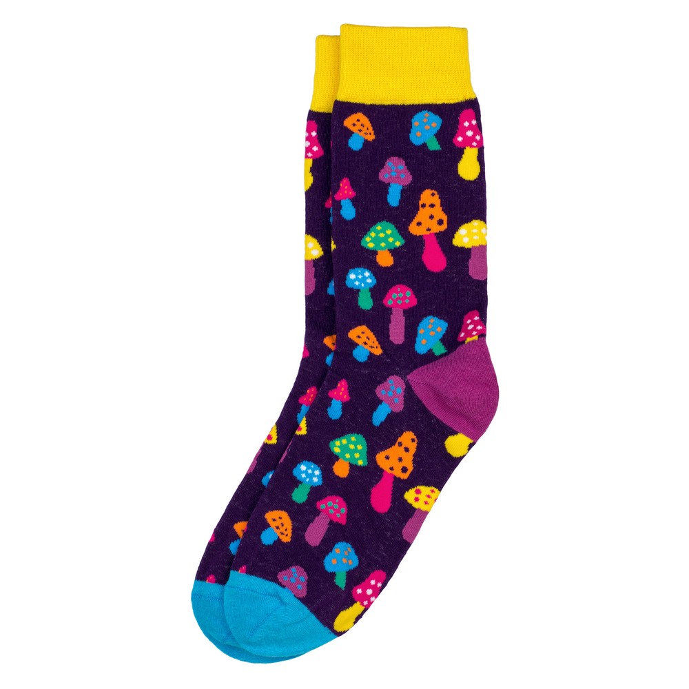 Socks cotton colourful funghi multicoloured