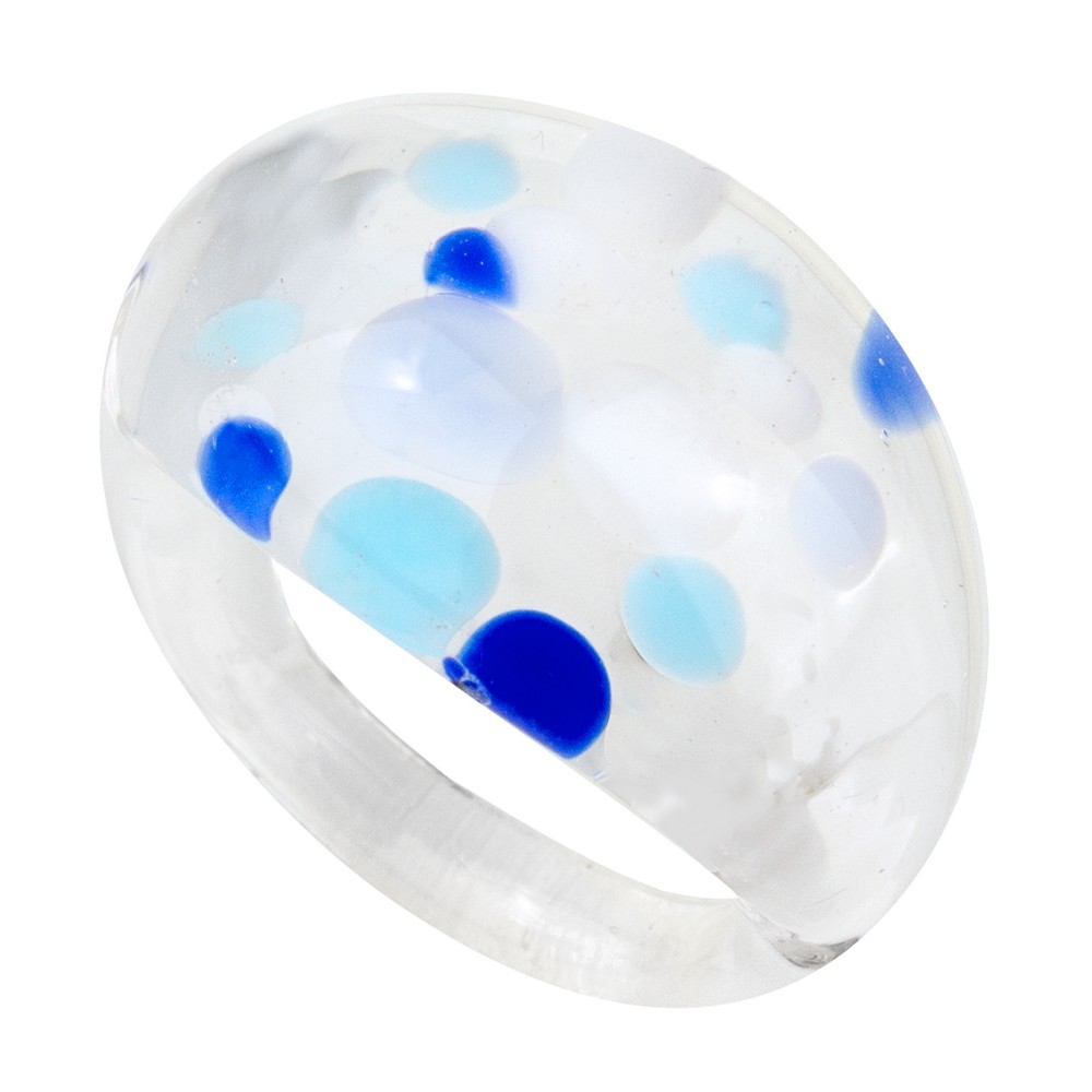 Ring glass spot on blue & white